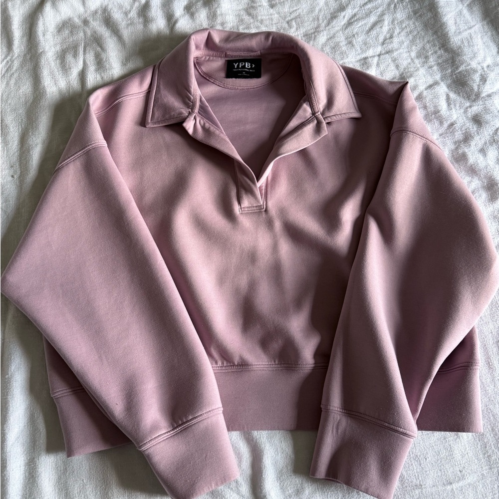 Abercrombie & Fitch YPB neoKNIT Mauve Collared Sweatshirt